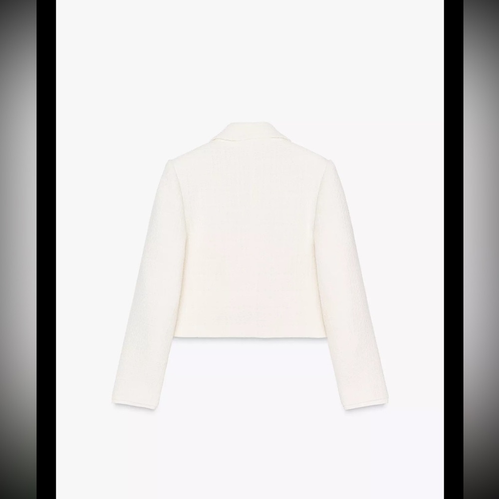 SOLD 
ZARA BOW TRIM TEXTURED BLAZER AND SKORT Two-Piece Set - Picture 4 of 8